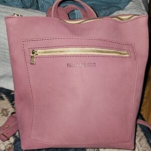 Portland Leather Goods Tote Backpack Foxglove